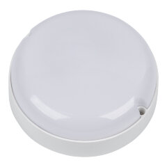 ULW-Q243 12W-4000К-NL SENSOR IP65 WHITE Светильник светодиодный влагозащищенный, с датчиком освещенности и движения, Дежурный-основной режимы, Круг, Белый свет4000K, Диаметр 135мм, Белый, ТМ Volpe