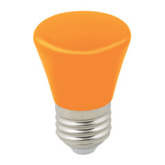 LED-D45-1W-ORANGE-E27-FR-С BELL Лампа декоративная светодиодная, Форма Колокольчик, матовая, Цвет оранжевый, Картон, ТМ Volpe.