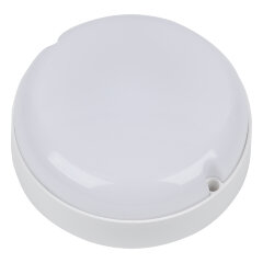 ULW-Q243 12W-6500К-NL SENSOR IP65 WHITE Светильник светодиодный влагозащищенный, с датчиком освещенности и движения, Дежурный-основной режимы, Круг, Дневной свет6500K, Диаметр 135мм, Белый, ТМ Volpe