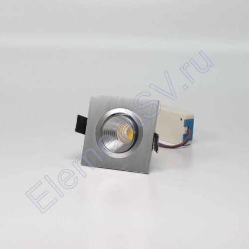 Светодиодный светильник встраиваемый 65 Series silver housing BW301 (3W,220V,day white) - фото