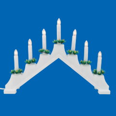 UDL-L7101-007-SWA-WW WHITE BRIDGE Фигура Новогодняя горка, 39.5х30.5см, 7 миниламп накаливания, Теплый белый свет, Корпус белый, Материал пластик, TM Uniel