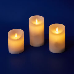 ULD-F055 WARM WHITE RC CANDLE SET3 Фигура светодиодная Свеча на батарейках 2AA не в-к, в составе набора из 3 штук, Диммируемые, 1 светодиод, Теплый белый свет, Пульт ДУ в-к, TM Uniel