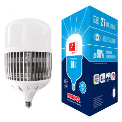 LED-M80-80W-4000K-E27-FR-NR Лампа светодиодная, матовая, Серия Norma, Белый свет 4000K, Картон, ТМ Volpe.