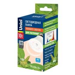 LED-A60-10W-SPFR-E27-CL PLP01WH Лампа светодиодная для растений, Форма A, прозрачная колба
