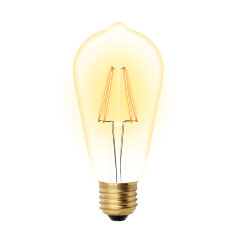 LED-ST64-5W-GOLDEN-E27 GLV22GO Лампа светодиодная Vintage, Форма конус, золотистая колба