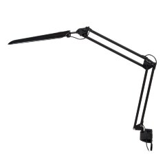 TLD-524 Black-8W-Светильник настольный на струбцине-LED-500Lm-4500K-Dimmer-Цвет-черный