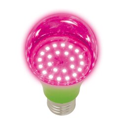 LED-A60-8W-SPSB-E27-CL PLP30GR Лампа светодиодная для растений, Форма A, прозрачная, Спектр для рассады и цветения, Картон, ТМ ФитоЛето