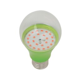 LED-A60-8W-SPSB-E27-CL PLP30GR Лампа светодиодная для растений, Форма A, прозрачная, Спектр для рассады и цветения, Картон, ТМ ФитоЛето