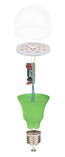 LED-A60-8W-SPSB-E27-CL PLP30GR Лампа светодиодная для растений, Форма A, прозрачная, Спектр для рассады и цветения, Картон, ТМ ФитоЛето - фото 8