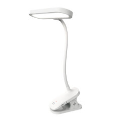 ULM-D602 10W-3000-6000K-DIM WHITE Светильник настольный светодиодный прищепка, Сенсорный выключатель, Диммер, Белый, TM Uniel