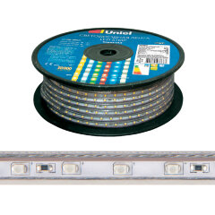 ULS-2835-120LED-m-10mm-IP67-220V-10W-m-50M-4000K Светодиодная гибкая герметичная лента, Бобина 50 м, Белый свет 4000K.