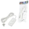S-CU2-5 WHITE Удлинитель серии Ultra, шнур 5м., 2 гнезда, 10A, б-з, Белый, TM Uniel - фото 3