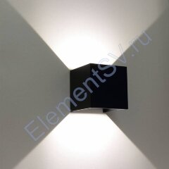 Светильник настенный светодиодный JH-BD-B08 DHL30 (220V, 2х3W, черный корпус, IP65, warm white)