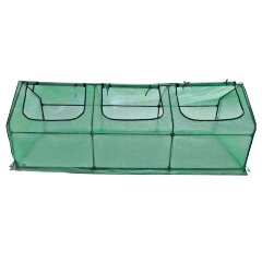 UGH-S32 L270 GREEN-GREEN Парник уличный, 270x90x90см, Металлическая труба в ПВХ, цвет зеленый, Тент из армированного полиэтилена 135г-м2, цвет сетки зеленый, TM ФитоЛето