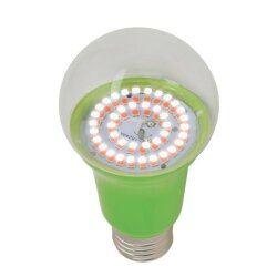 LED-A60-15W-SPSB-E27-CL PLP30GR Лампа светодиодная для растений, Форма A, прозрачная, Спектр для рассады и цветения, Картон, ТМ ФитоЛето