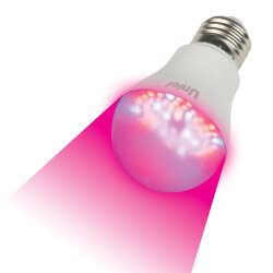 LED-A60-9W-SP-E27-CL ALM01WH Лампа светодиодная для растений, Форма A, прозрачная колба, Материал корпуса пластик