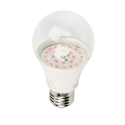 LED-A60-9W-SP-E27-CL ALM01WH Лампа светодиодная для растений, Форма A, прозрачная колба, Материал корпуса пластик