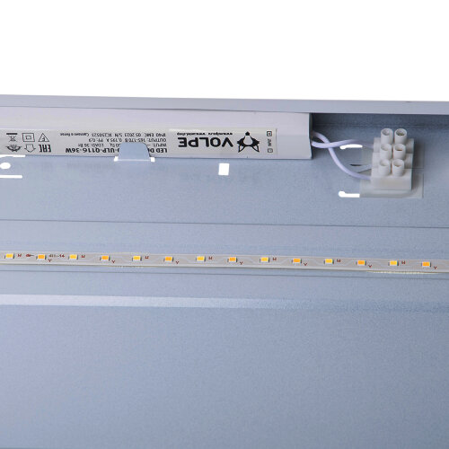 ULP-Q116 6060-36W-4000K+6500K WHITE Светильник светодиодный потолочный универсальный, Белый свет4000K-Холодный свет5000К-Дневной свет6500K, Рассеиватель матовый, Встроенный и-п, Корпус белый, ТМ Volpe - фото 6