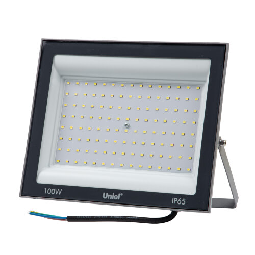 ULF-F23-100W-6500K IP65 160-240V GREY Прожектор светодиодный, Дневной свет 6500K, Корпус серый, TM Uniel - фото 1