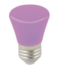 LED-D45-1W-PURPLE-E27-FR-С BELL Лампа декоративная светодиодная, Форма Колокольчик, матовая, Цвет фиолетовый, Картон, ТМ Volpe.