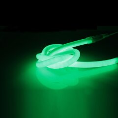 Светодиодный гибкий неон круглый 14мм 220V green LN409