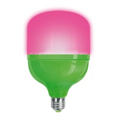 LED-M80-20W-SPSB-E27-FR PLS55GR Лампа светодиодная для растений, IP54, Форма M, матовая, Спектр для рассады и цветения, Картон, TM ФитоЛето