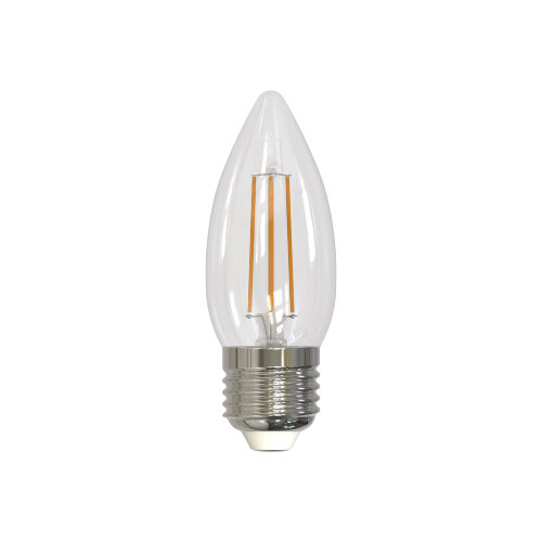 LED-C35-11W-3000K-E27-CL PLS02WH Лампа светодиодная, Форма свеча, прозрачная, Серия Sky, Теплый белый свет 3000К. - фото 1