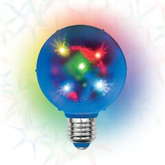 ULI-Q308 1.5W-RGB-E27 ДИСКО ШАР 3D Светодиодный светильник, Свечение 3D звёзды, 220В, Диаметр 8см, ТМ Volpe.