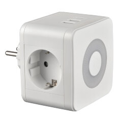 S-GES2-16SBUC WHITE Разветвитель сетевой с выключателем, с-з, 2 гнезда, 2USB+1TYPE C, 16А, 3500Вт, Белый, ТМ Uniel