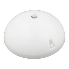 ULW-K20B 8W-4000K SENSOR IP54 Светильник светодиодный влагозащищенный, с датчиком движения, Круг, Белый свет 4000K, 600Лм, Диаметр 220мм, Корпус белый, ТМ Uniel