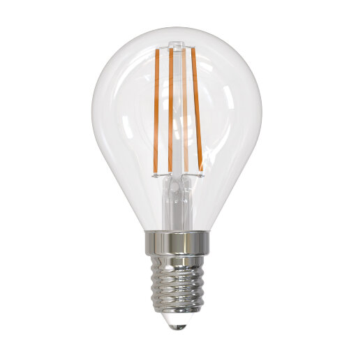 LED-G45-9W-3000K-E14-CL PLS02WH Лампа светодиодная, Форма шар, прозрачная, Серия Sky, Теплый белый свет 3000К. - фото 1