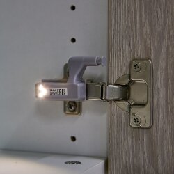 ULK-C02 23A GREY SET2 Светильник светодиодный пушлайт на петлю в кухонный шкаф, на батарейке 23A в-к, Набор из 2 шт, Серый, ТМ Uniel