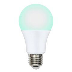 LED-A60-9W-SCBG-E27-FR-DIM IP65 PLO65WH Лампа светодиодная диммируемая для бройлеров, Спектр синий и зеленый.