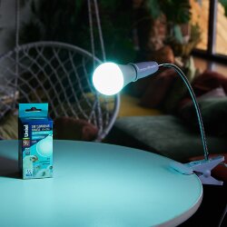 LED-A60-9W-SCBG-E27-FR-DIM IP65 PLO65WH Лампа светодиодная диммируемая для бройлеров, Спектр синий и зеленый.